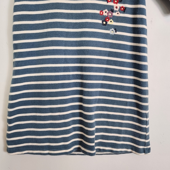 Tea Collection Yumi Floral Embroidered 100% Cotton Striped Dress Girls Size 6 - Picture 4 of 11